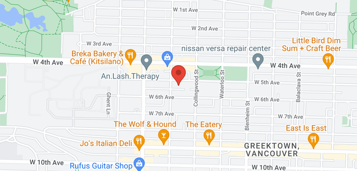 map of 3556 W 5TH AVENUE